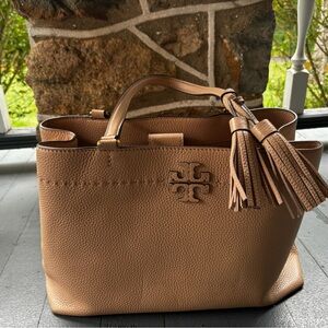 Tory Burch Pebbled Leather Tote Bag